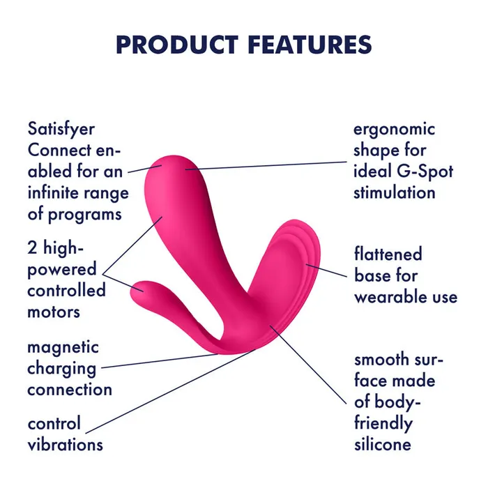 Vibrators | Satisfyer Top Secret + - Pink Wearable Vibrator with App Control - Satisfyer Vibrators | Satisfyer Top Secret + - Pink Wearable Vibrator with App Control - Satisfyer