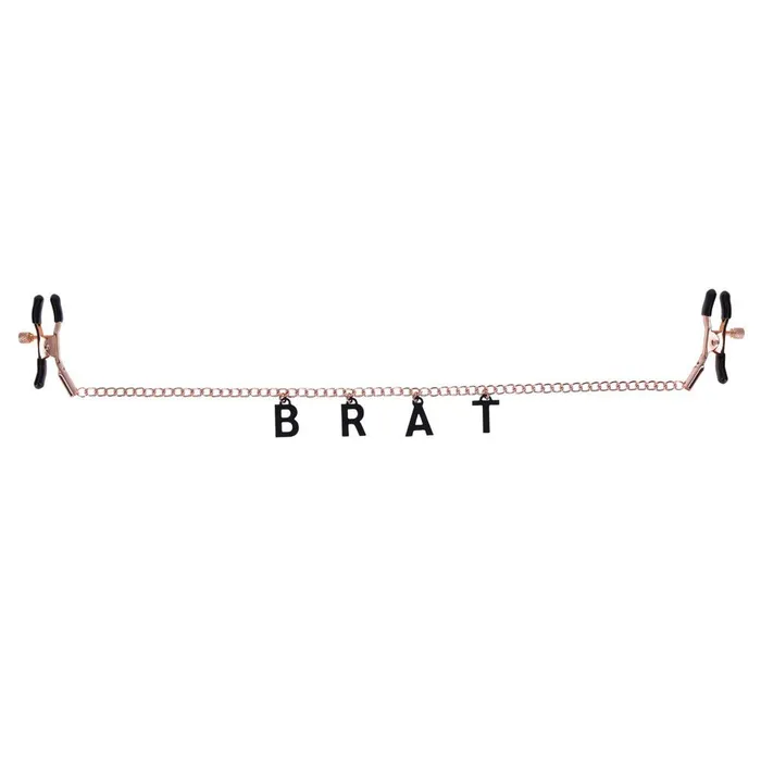 Sportsheets Female Sex Toys Sex Mischief Brat Charmed Nipple Clamps Rose Gold with 45 cm Chain Sportsheets Female Sex Toys Sex Mischief Brat Charmed Nipple Clamps Rose Gold with 45 cm Chain