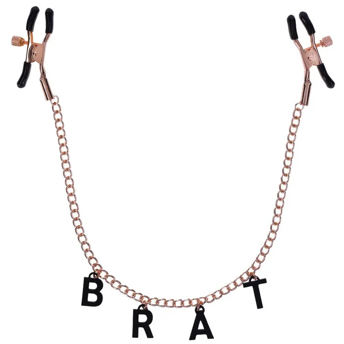 Sportsheets Female Sex Toys Sex Mischief Brat Charmed Nipple Clamps Rose Gold with 45 cm Chain Sportsheets Female Sex Toys Sex Mischief Brat Charmed Nipple Clamps Rose Gold with 45 cm Chain