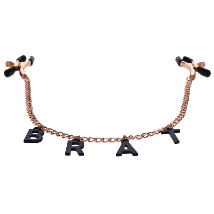Sportsheets Female Sex Toys Sex Mischief Brat Charmed Nipple Clamps Rose Gold with 45 cm Chain Sportsheets Female Sex Toys Sex Mischief Brat Charmed Nipple Clamps Rose Gold with 45 cm Chain