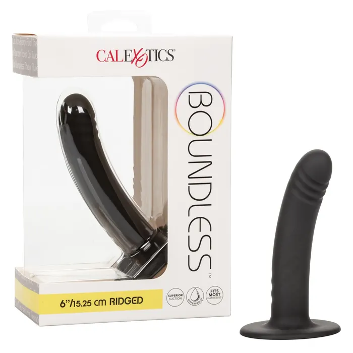 Boundless Ridged 6 Inch Black CalExotics Anal Boundless Ridged 6 Inch Black CalExotics Anal