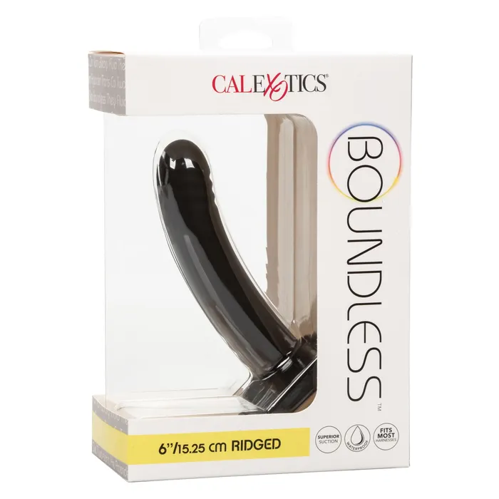 Boundless Ridged 6 Inch Black CalExotics Anal Boundless Ridged 6 Inch Black CalExotics Anal