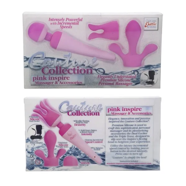 Vibrators Couture Pink Inspire With Attachments California Exotic Novelties