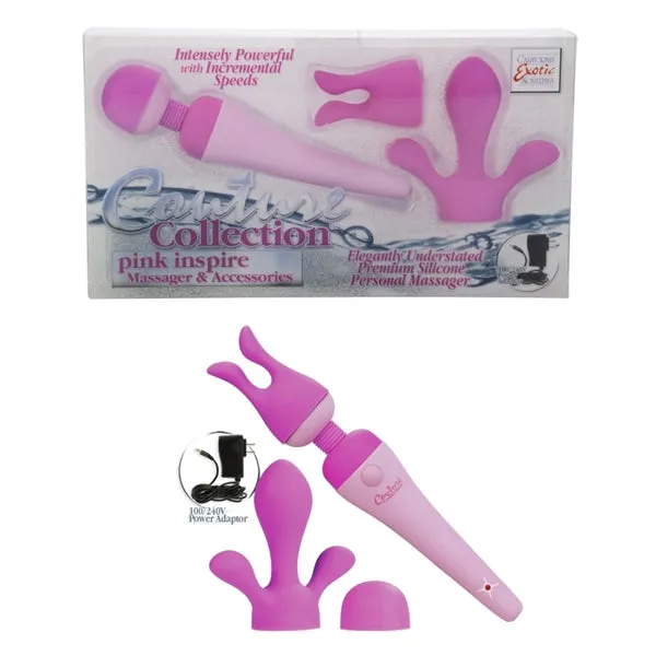 Vibrators Couture Pink Inspire With Attachments California Exotic Novelties