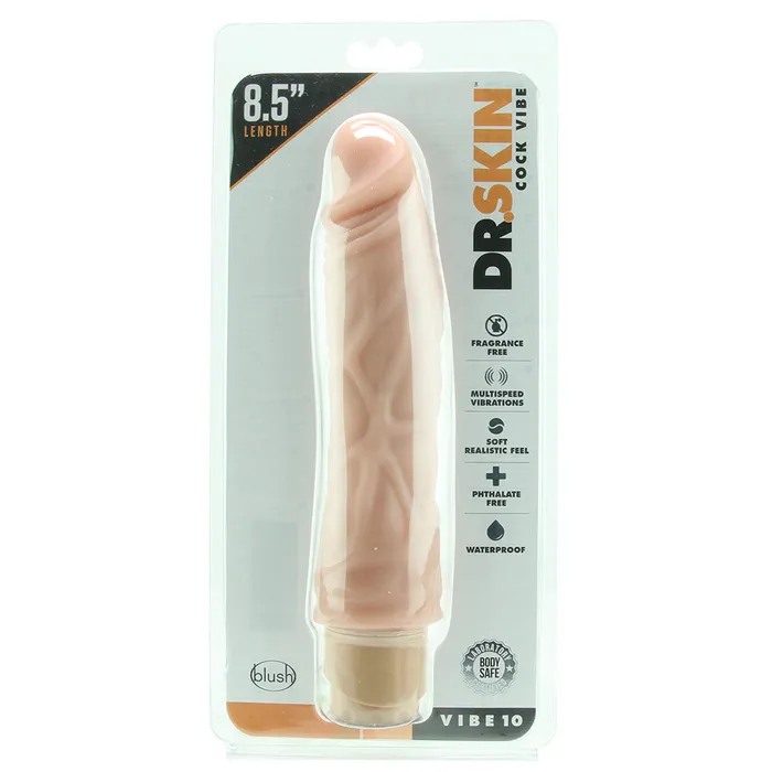 Dr Skin 85 Inch Vibe 10 in Beige Blush Dildos Dr Skin 85 Inch Vibe 10 in Beige Blush Dildos
