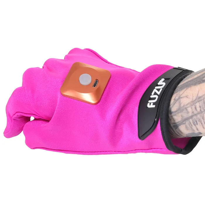 Fuzu Vibrating Small Massage Gloves in Pink Deeva Vibrators