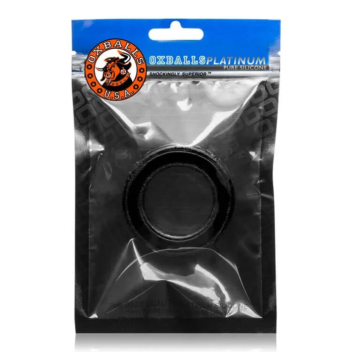 Male Sex Toys Pig Ring Comfort Cock Ring Black by Oxballs Super Soft Silicone Made in USA OXBALLS