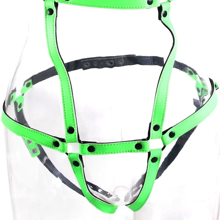 Ouch Glow In The Dark Full Body Harness M Shots Toys Female Sex Toys Ouch Glow In The Dark Full Body Harness M Shots Toys Female Sex Toys