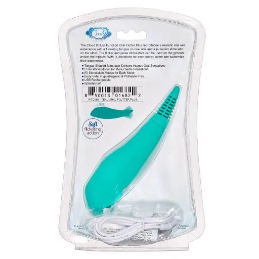 Pro Sensual Oral Flutter Plus Teal Vibrator Cloud 9 Novelties Vibrators