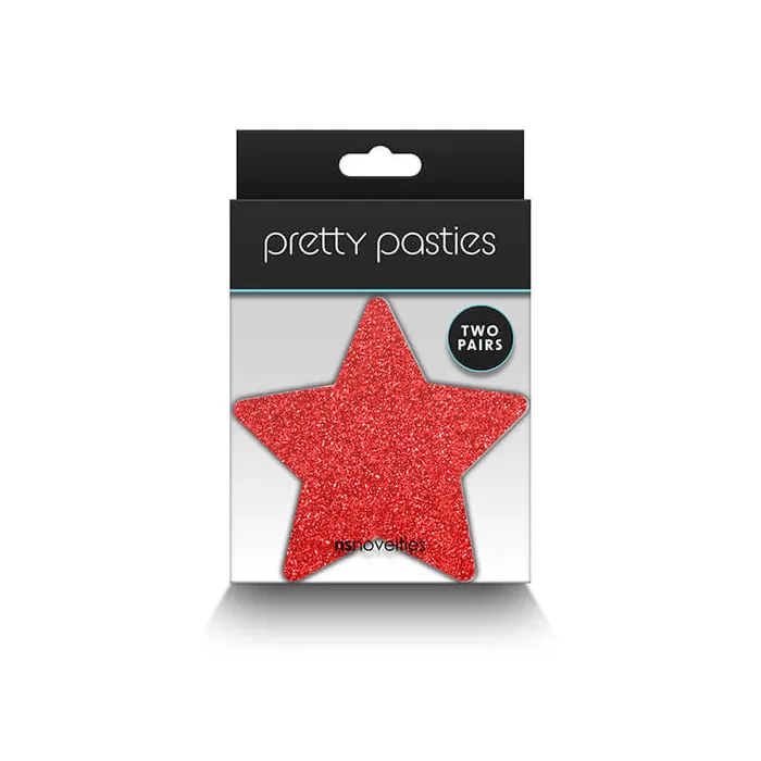 Radiant Romance Pretty Pasties Stars RedSilver NS Novelties Vibrators