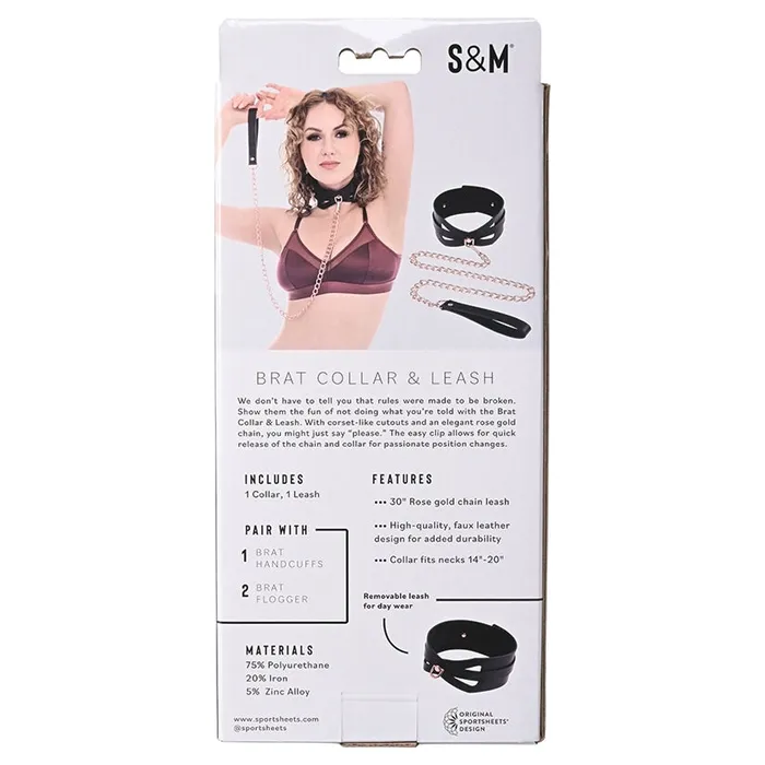 SM Brat Collar Leash SPORTSHEETS Vibrators