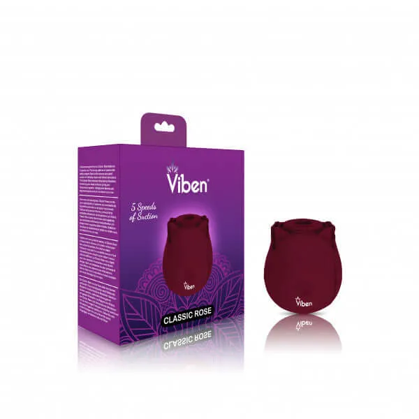 Viben Female Sex Toys Viben Zen Classic Rose Ruby Handheld Clitoral and Nipple Stimulator