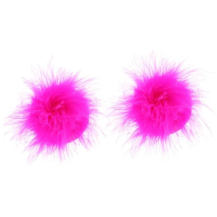 Vibrators Little Genie Nipple Couture Marabou Covers in Pink Vibrators Little Genie Nipple Couture Marabou Covers in Pink