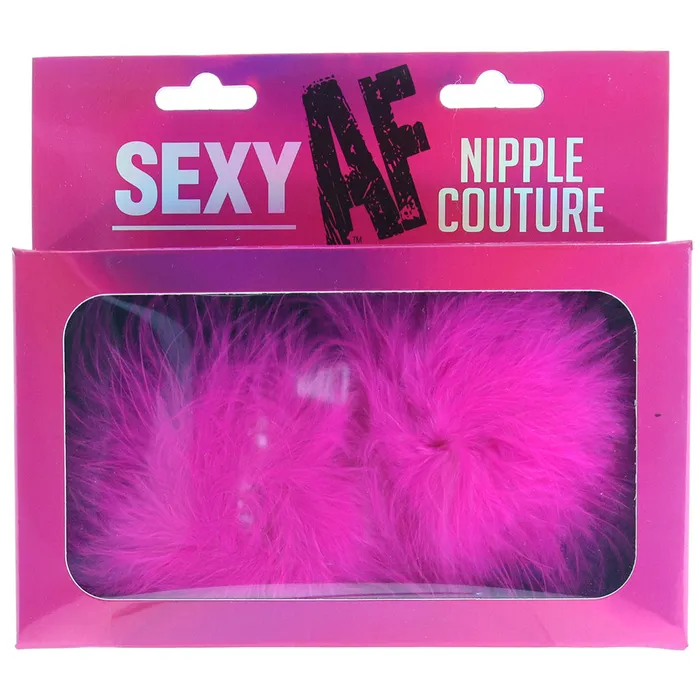 Vibrators Little Genie Nipple Couture Marabou Covers in Pink Vibrators Little Genie Nipple Couture Marabou Covers in Pink
